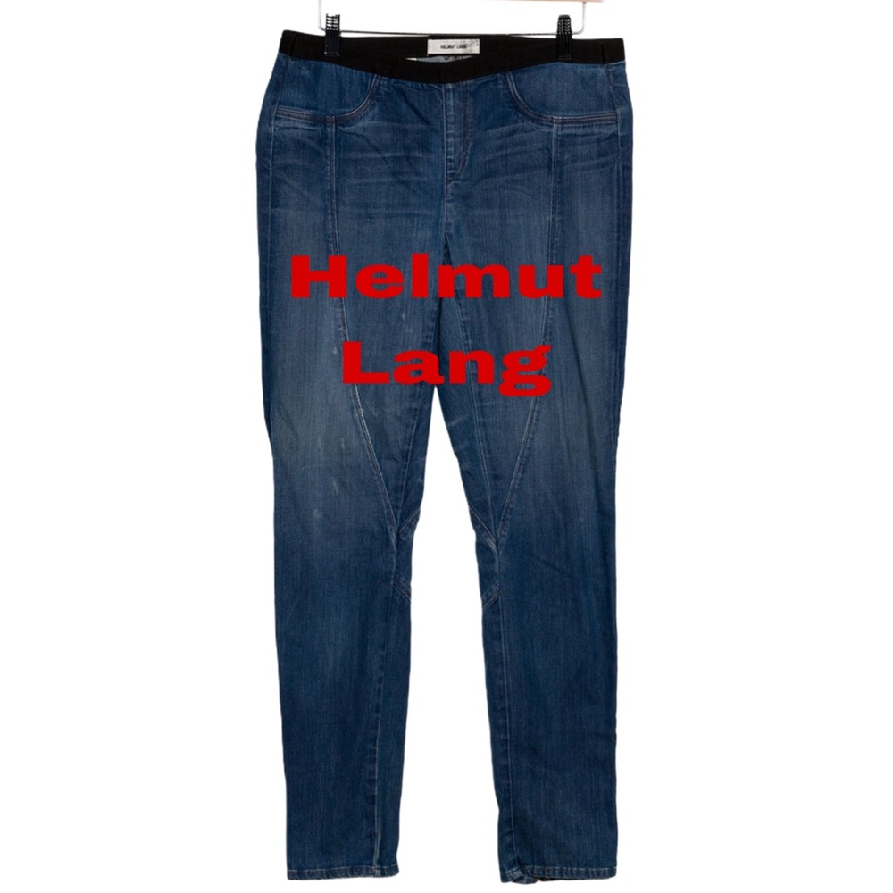Helmut Lang Dark Blue Skinny Jeans Mid-rise straight leg